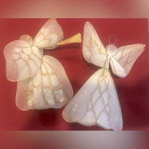 Vintage Mesh Angel Ornaments